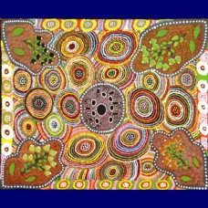 Aboriginal Art Canvas - Rosie Lane-Size:48x59cm - H